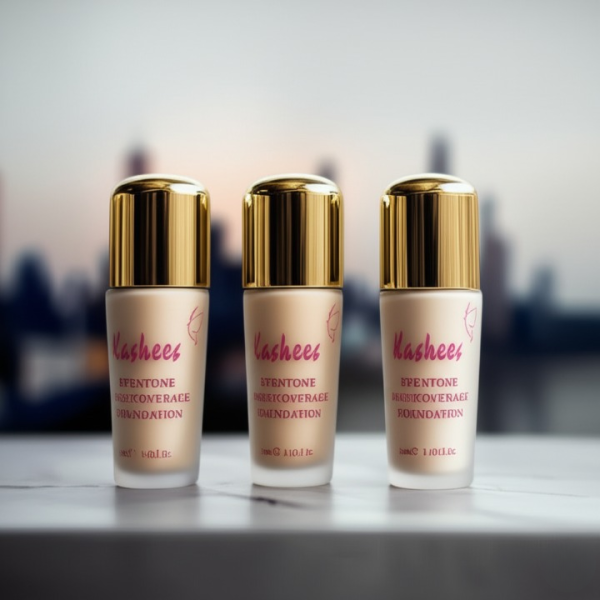 Kashees Eventone High Coverage Foundation – Full Coverage Matte Creamy Foundation For Flawless Skin – Lightweight, Long-lasting (24h) Makeup Base For All Skin Types – Bridal, Party & Daily Wear – 30ml
