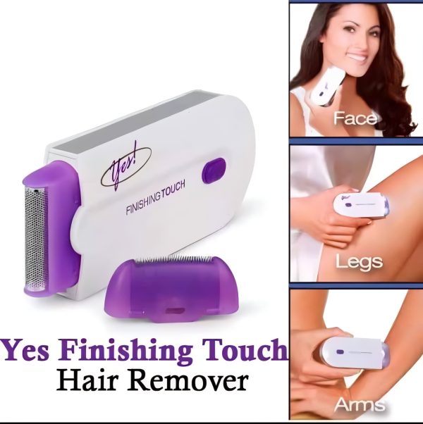 Women’s Electric Hair Remover with Sensa-Light & LED | Painless Face & Body Shaver | Portable, Gentle, Washable & Battery-Operated